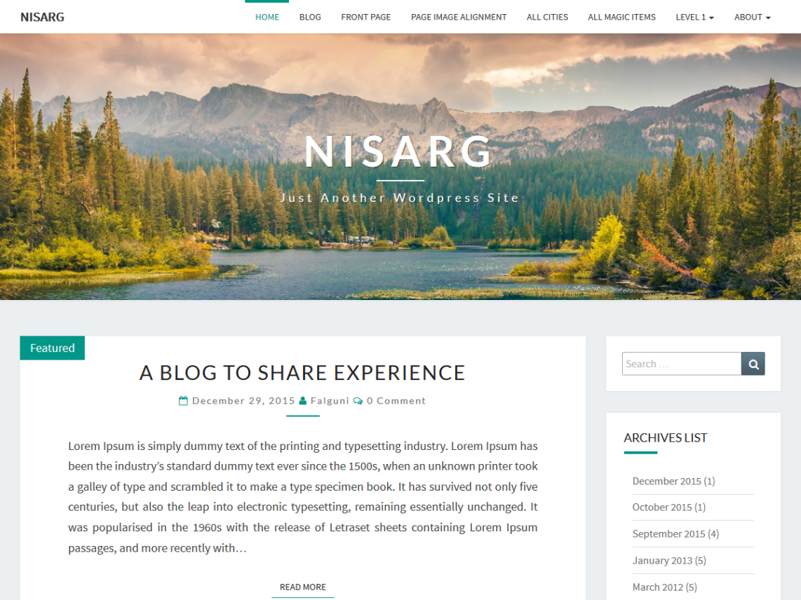 beispiel Nisarg Wordpress themes