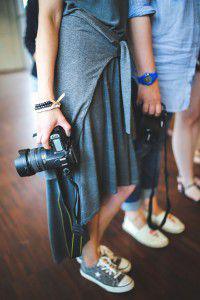 Girl holding a camera