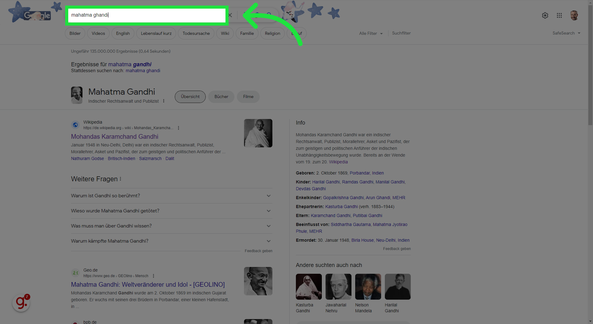 Wordpress Beitrag bearbeiten 39 Klicken 'mahatma ghandi'