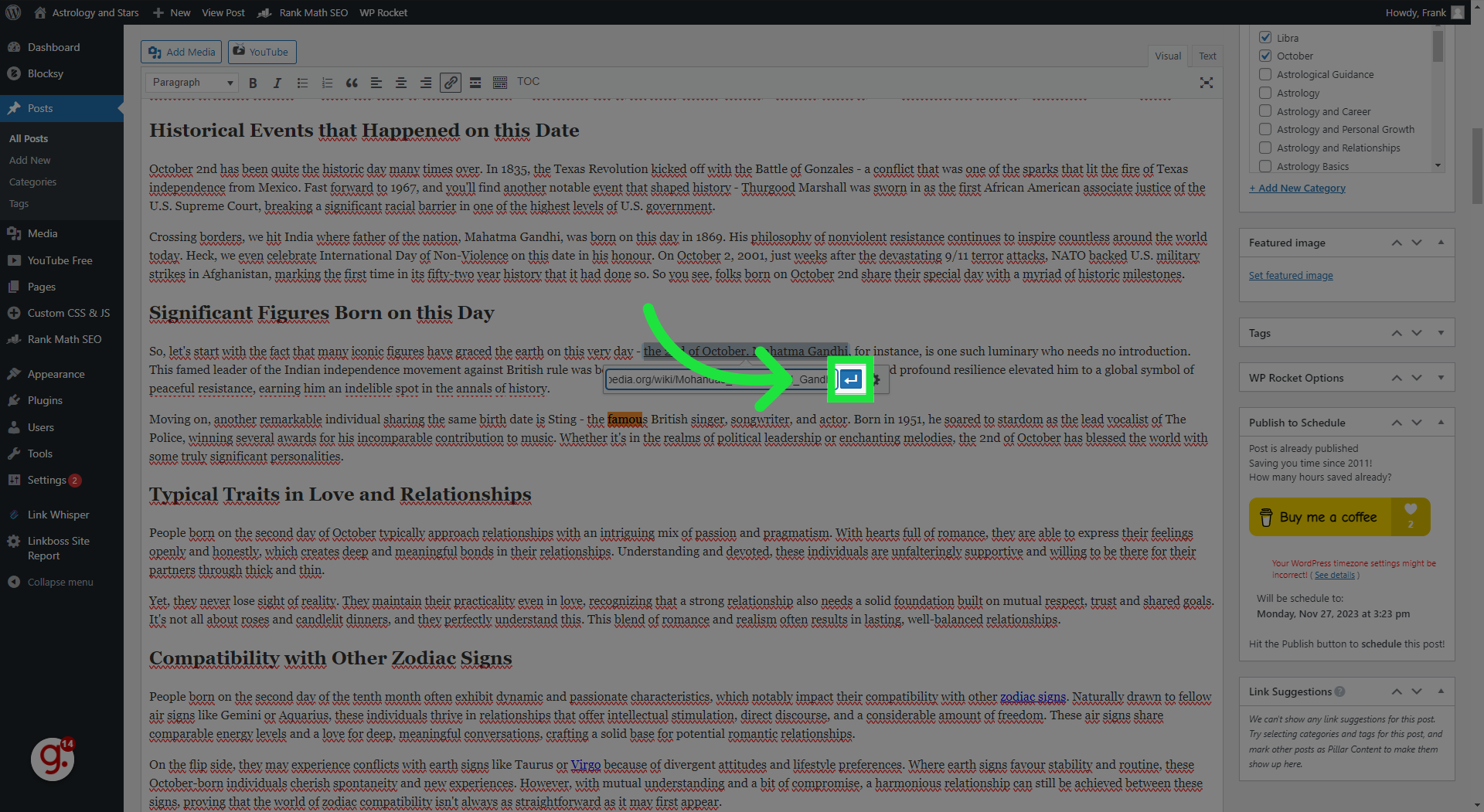 Wordpress Beitrag bearbeiten 46 Klicken hier