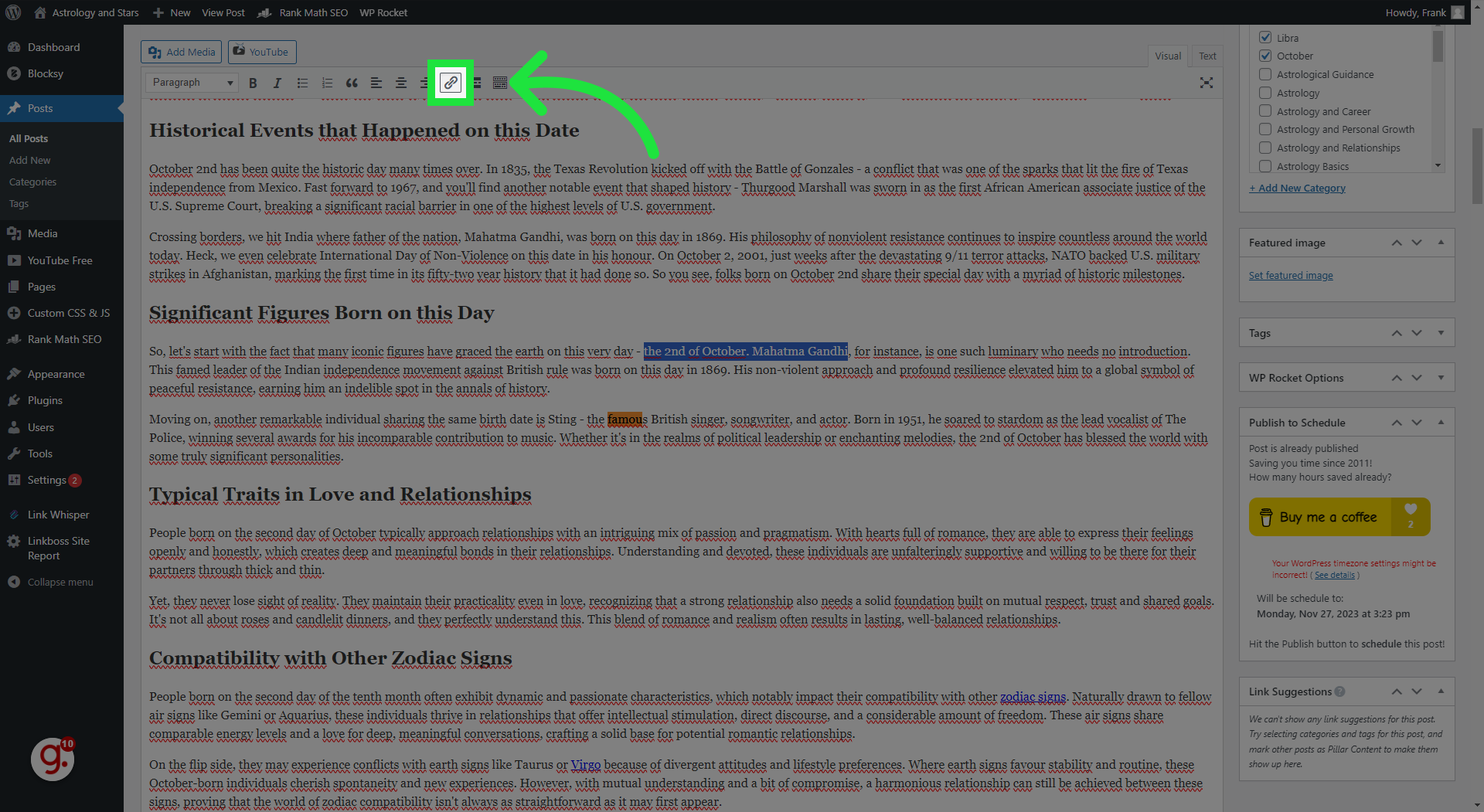 Wordpress Beitrag bearbeiten 43 Klicken hier