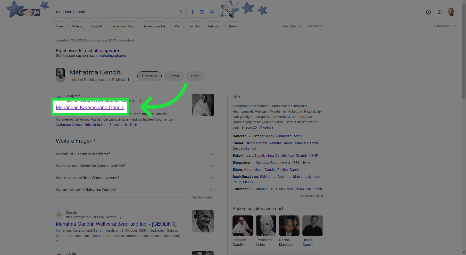 Wordpress Beitrag bearbeiten 41 Klicken auf den Link des Promis und kopiere dort die URL