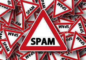 Spam-Warnschild